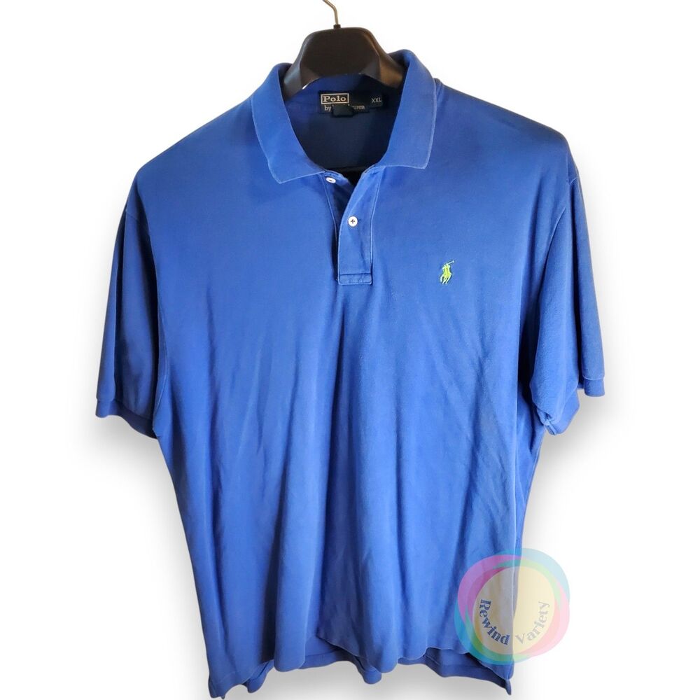 Polo Ralph Lauren Royal Blue Mesh Polo Shirt XXL